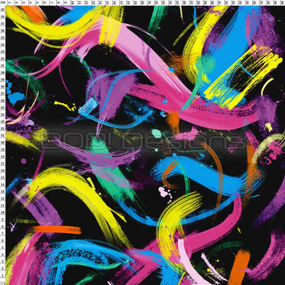 Spandex Abstract Rainbow FULL Fabric