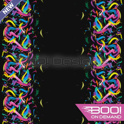Spandex Abstract Rainbow Mirrored Fabric