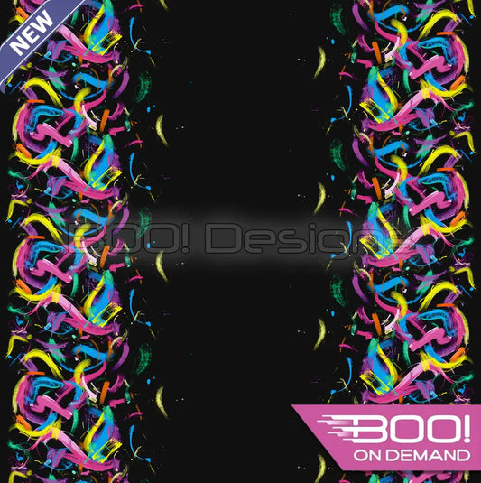 Spandex Abstract Rainbow Mirrored Fabric