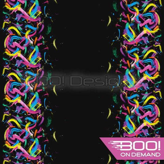 Spandex Abstract Rainbow Mirrored Fabric