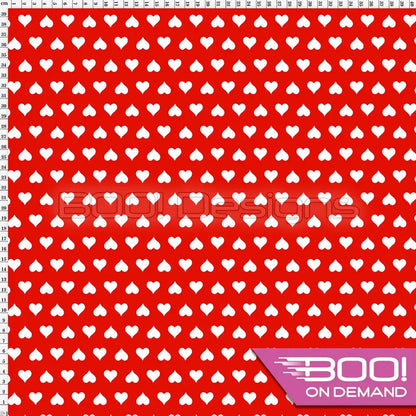 Spandex Alice Hearts Red Fabric