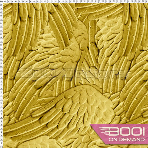 Spandex Angel Wings Gold Fabric