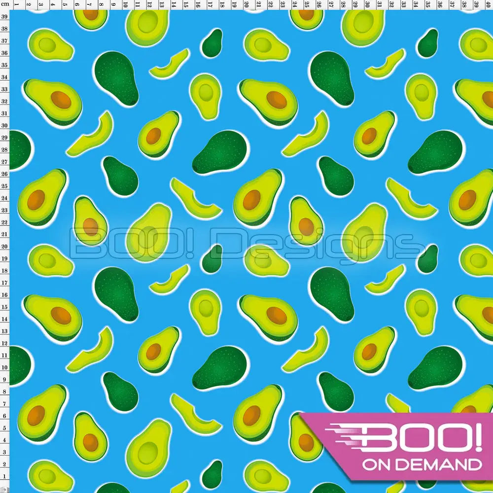 Spandex Avocado Aqua - Fabric