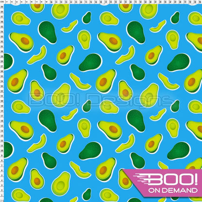 Spandex Avocado Aqua - Fabric