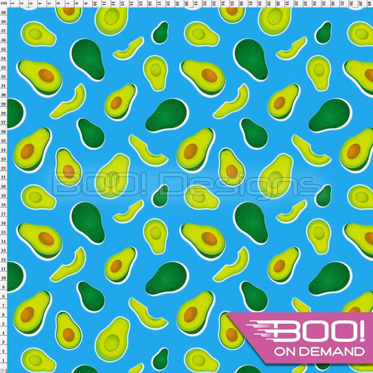 Spandex Avocado Aqua - Fabric