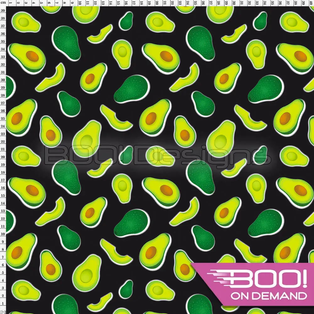 Spandex Avocado Black Fabric