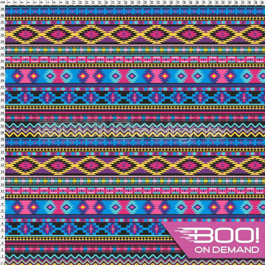 Spandex Aztec Stripe Purple Fabric