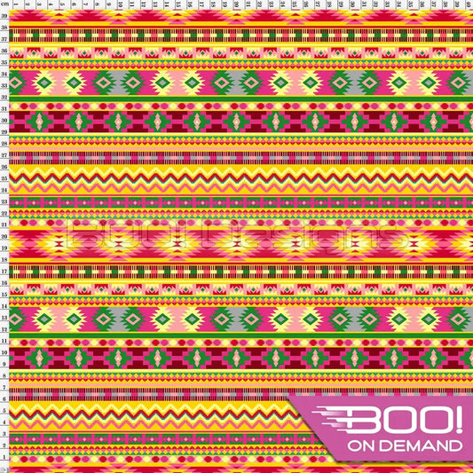 Spandex Aztec Stripe Yellow - Fabric