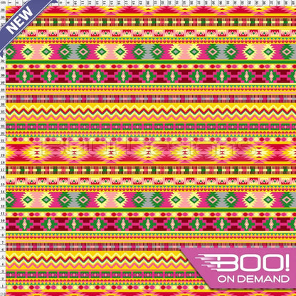 Spandex Aztec Stripe Yellow - Fabric