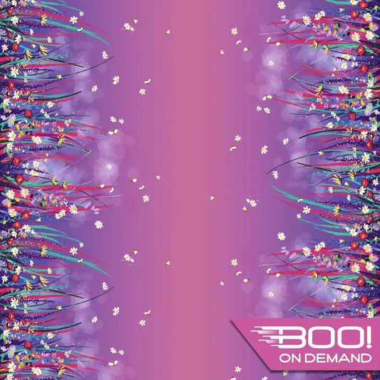 Spandex Beeutiful Border Dusk Fabric