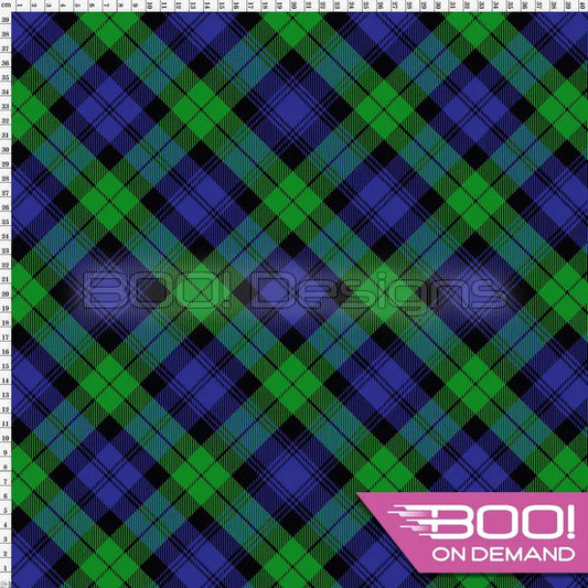 Spandex Black Watch Bias Checked - Fabric