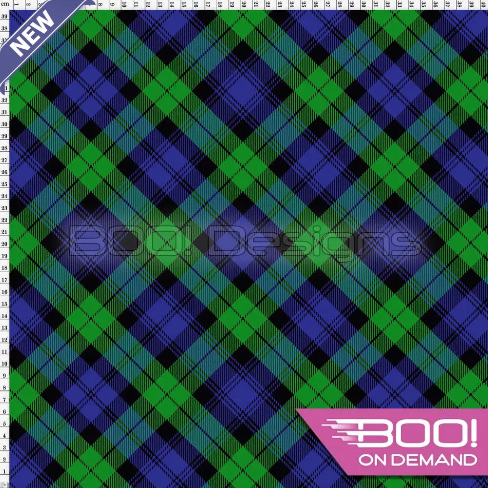 Spandex Black Watch Bias Checked - Fabric