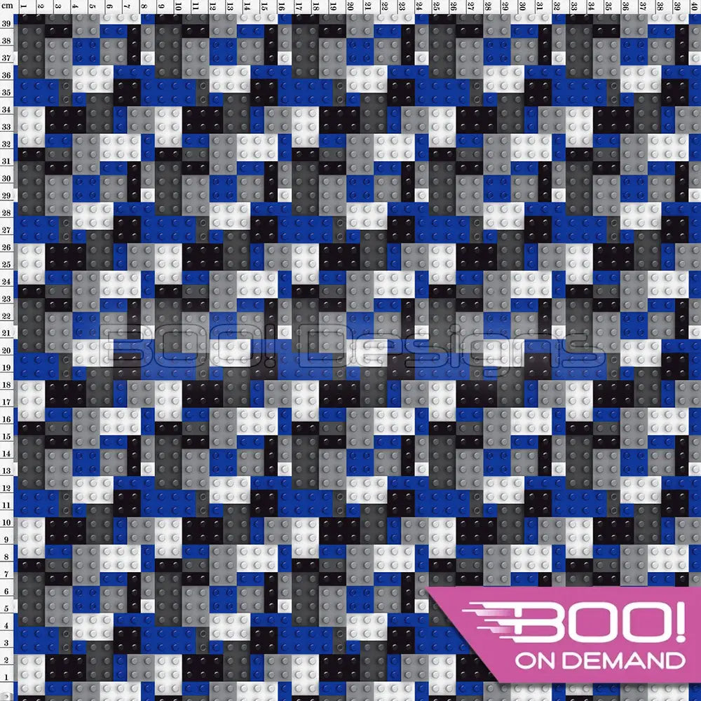 Spandex Blocks Seagull Fabric