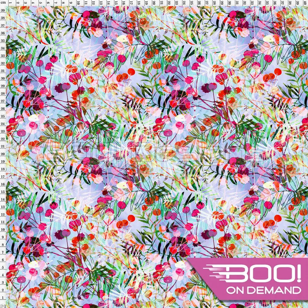 Spandex Bloomberry Floral Fabric
