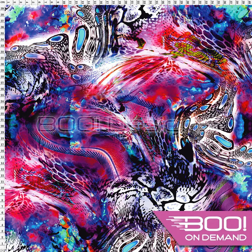 Spandex Boa Snake Red Fabric