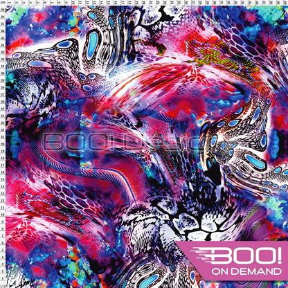 Spandex Boa Snake Red Fabric