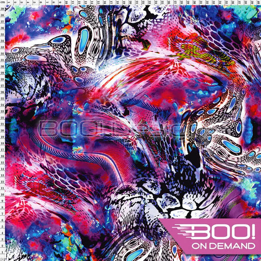 Spandex Boa Snake Red Fabric