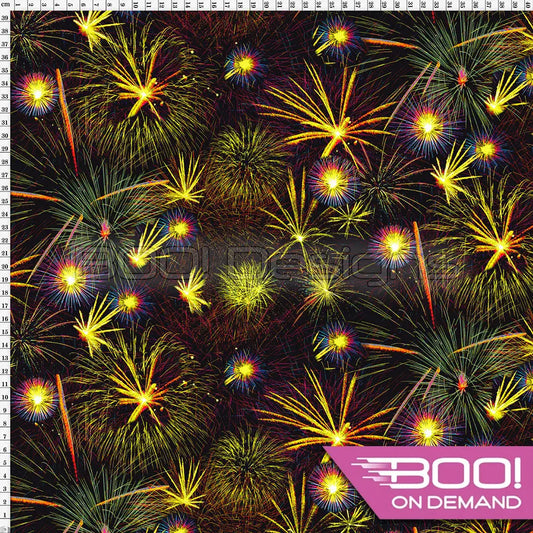 Spandex Bonfire Night Yellow Fabric