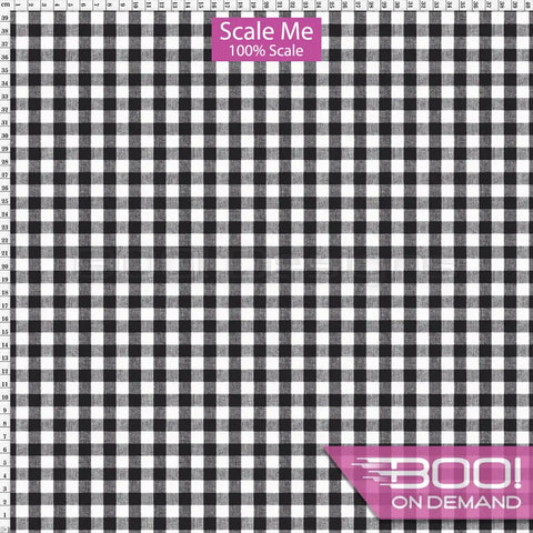 Spandex BOO35 Gingham Black Fabric