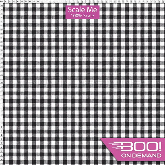Spandex BOO35 Gingham Black Fabric