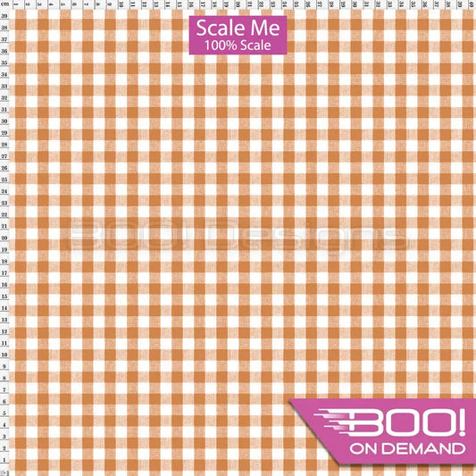 Spandex BOO35 Gingham Copper Fabric