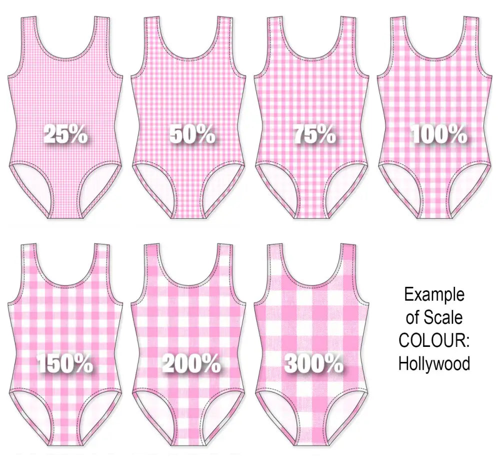 Spandex BOO35 Gingham Delft Fabric