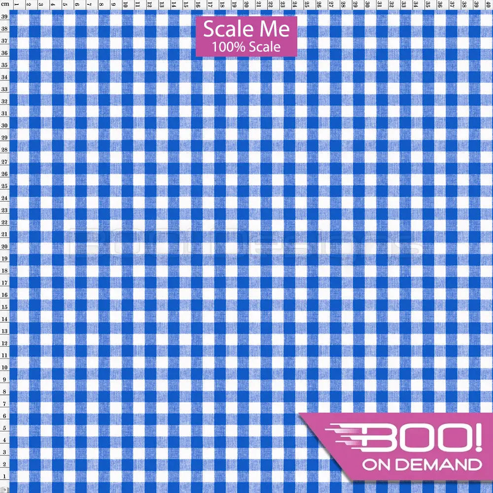 Spandex BOO35 Gingham Delft Fabric