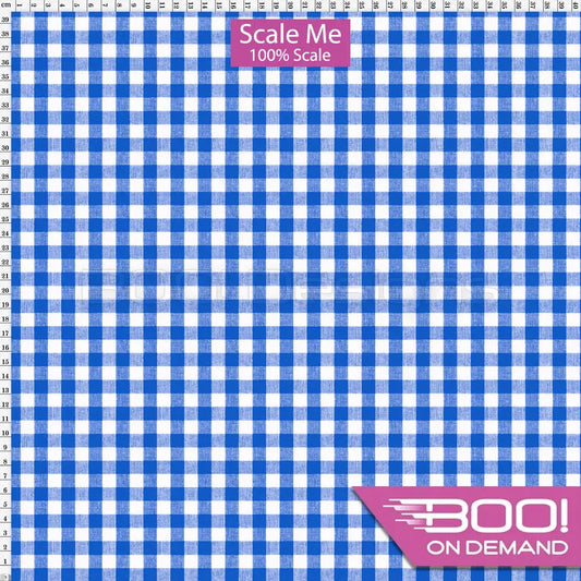 Spandex BOO35 Gingham Delft Fabric