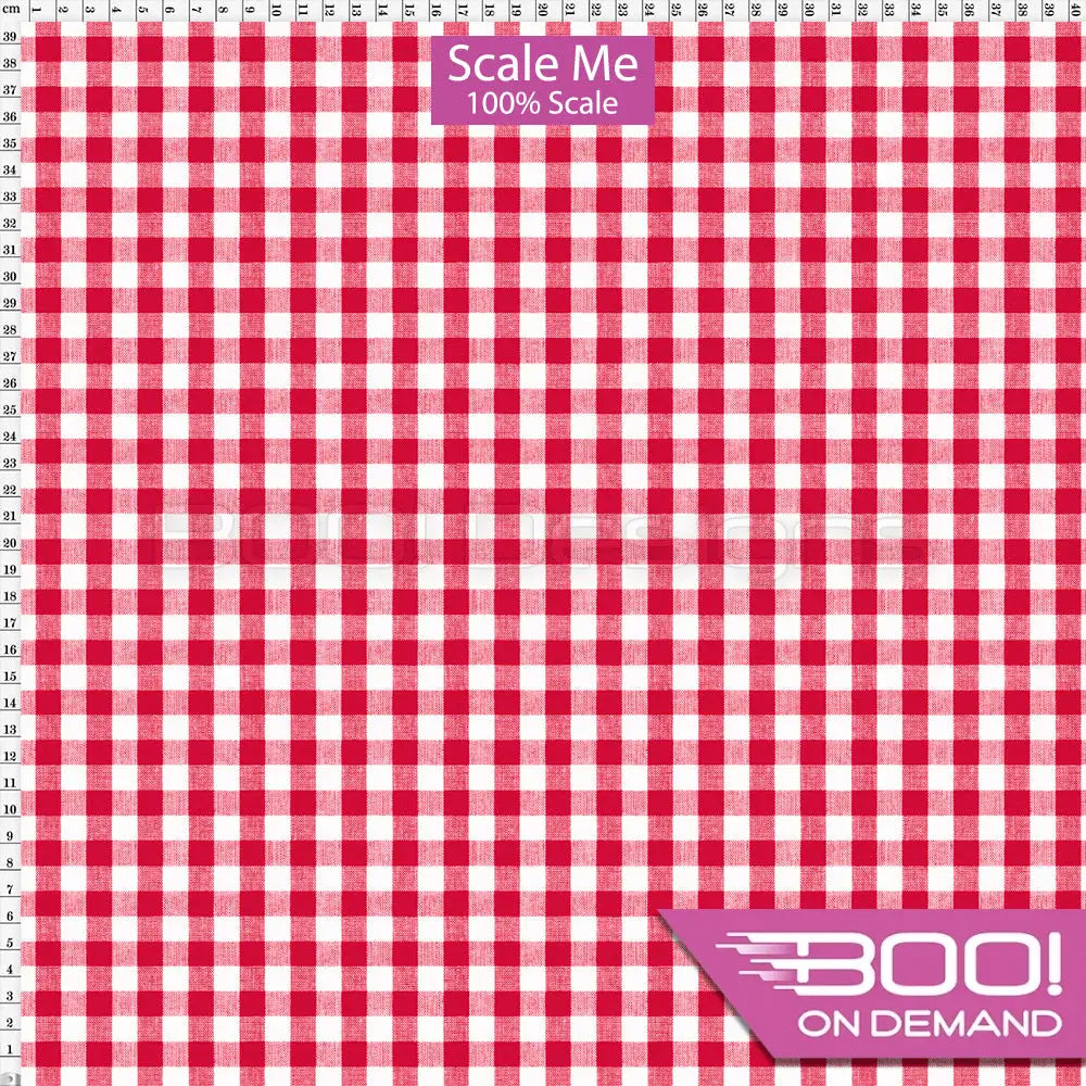 Spandex BOO35 Gingham Flamenco Fabric
