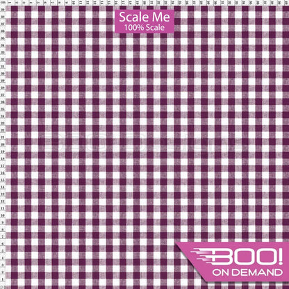 Spandex BOO35 Gingham Merlot Fabric