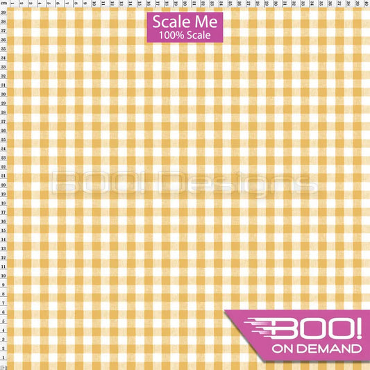 Spandex BOO35 Gingham Sand Fabric
