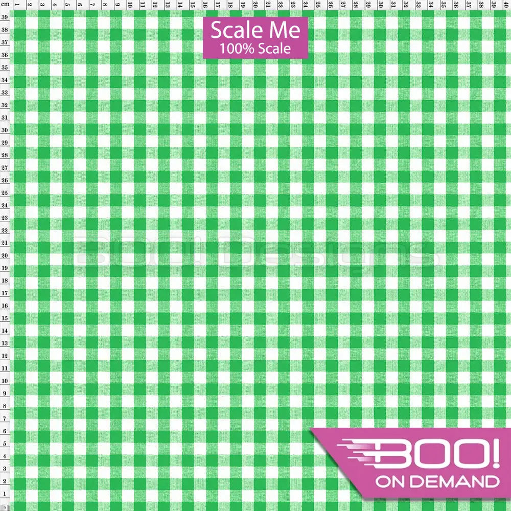Spandex BOO35 Gingham Shamrock Fabric