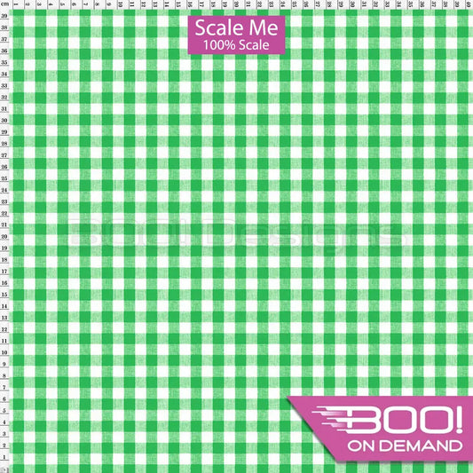 Spandex BOO35 Gingham Shamrock Fabric