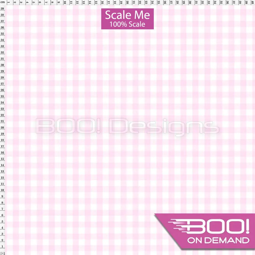 Spandex BOO35 Gingham Soft Pink Fabric
