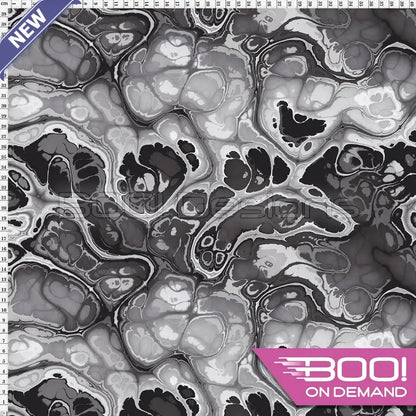 Spandex BOO35 Marble Ink Black Fabric