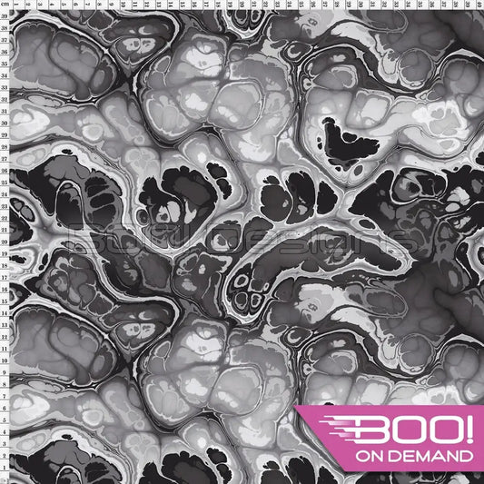 Spandex BOO35 Marble Ink Black Fabric