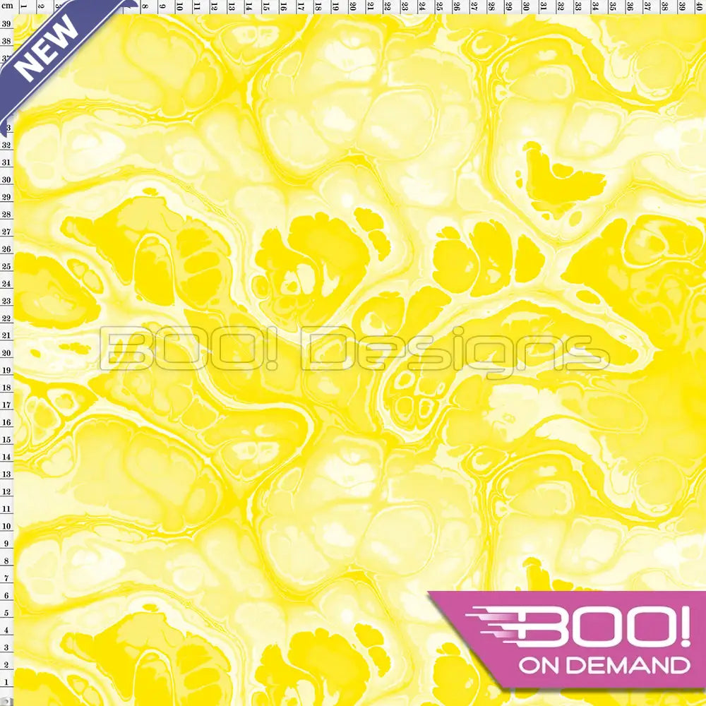 Spandex BOO35 Marble Ink Canary Fabric