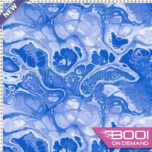 Spandex BOO35 Marble Ink Delft Fabric