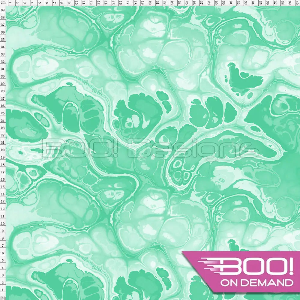 Spandex BOO35 Marble Ink Mint Fabric