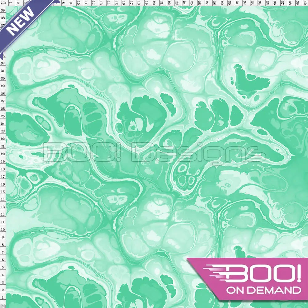 Spandex BOO35 Marble Ink Mint Fabric
