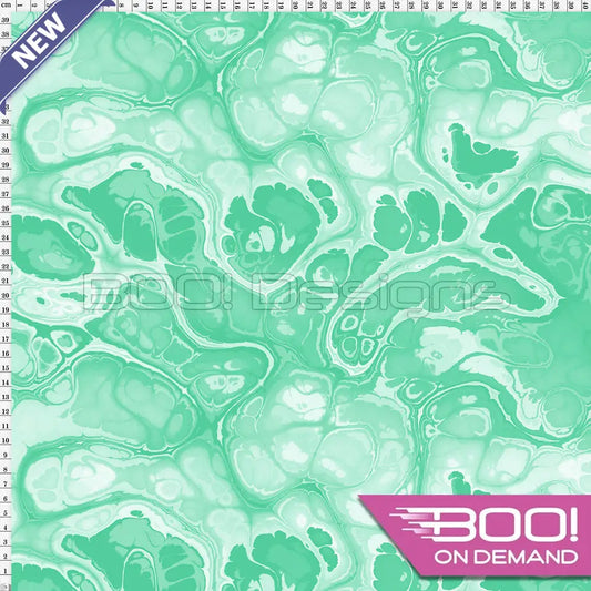 Spandex BOO35 Marble Ink Mint Fabric