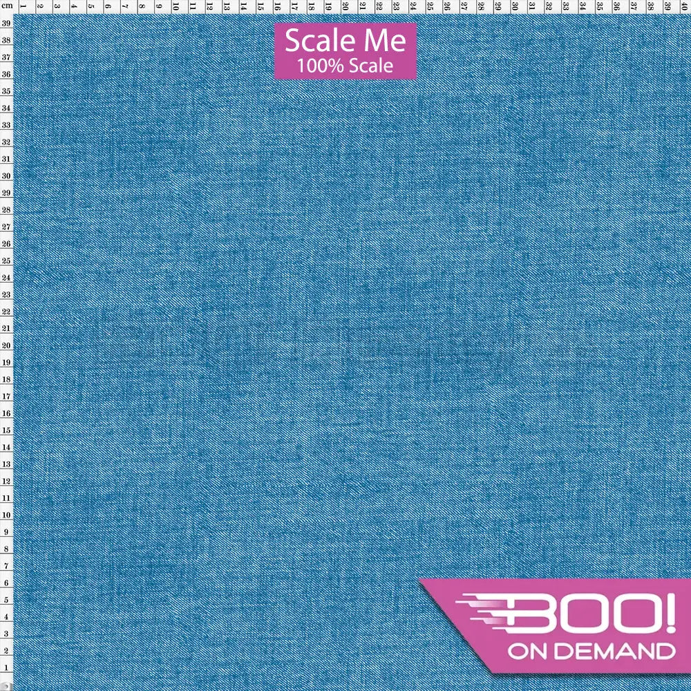 Spandex BOO35 Printed Denim Prussian Fabric