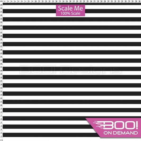 Spandex BOO35 Stripes 12mm Black Fabric