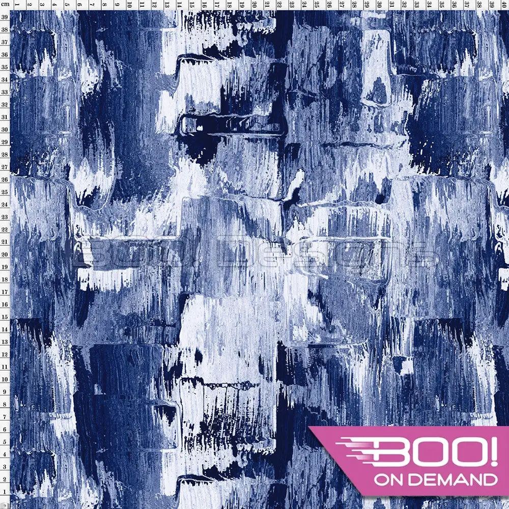 Spandex Brushstroke Indigo Fabric