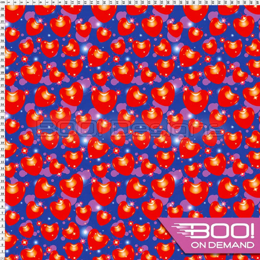 Spandex Bubble Hearts - Fabric