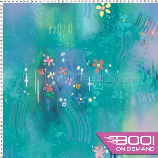 Spandex Bunny Grunge Mint Fabric