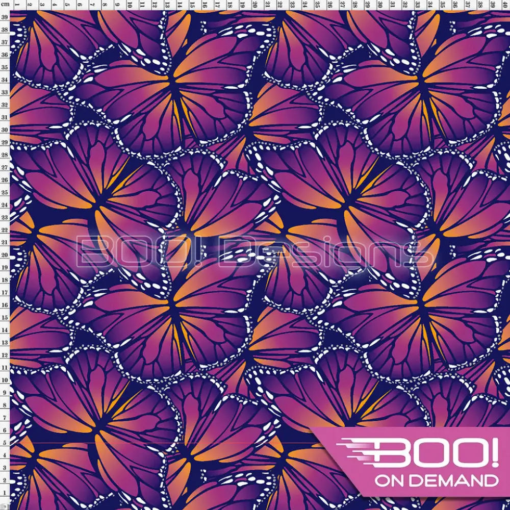 Spandex Butterflies Sunset Fabric