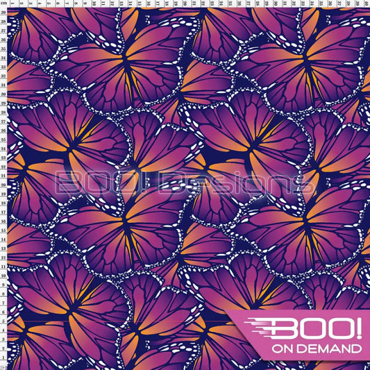 Spandex Butterflies Sunset Fabric