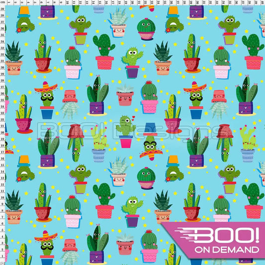Spandex Cactus Blue Fabric