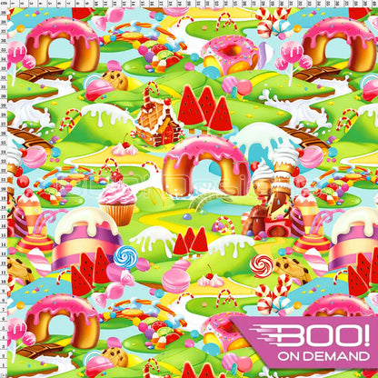 Spandex Candyland Green Fabric